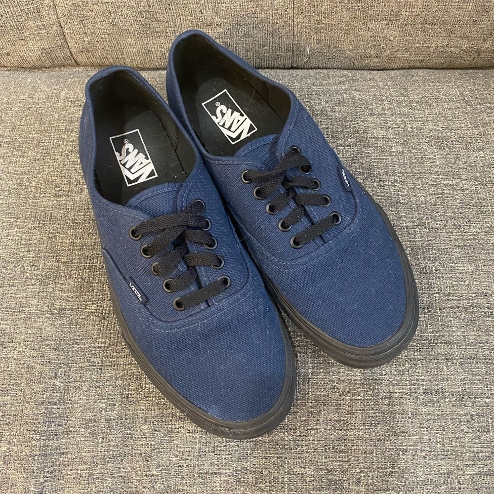 Vans Suthentic Canvas Low-Top Sneakers Men Size 9.5